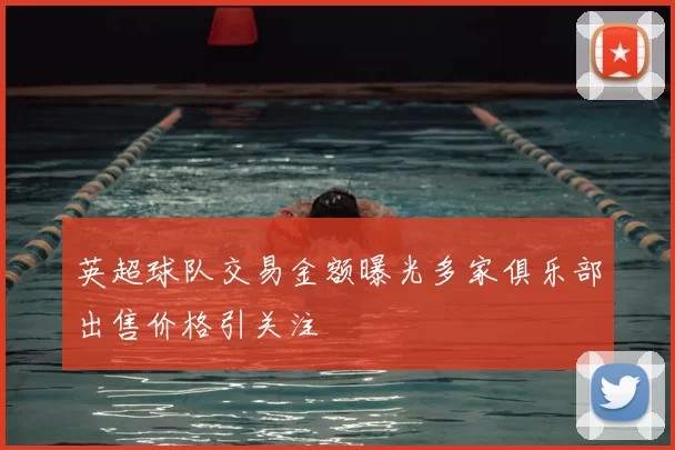 英超球队交易金额曝光多家俱乐部出售价格引关注